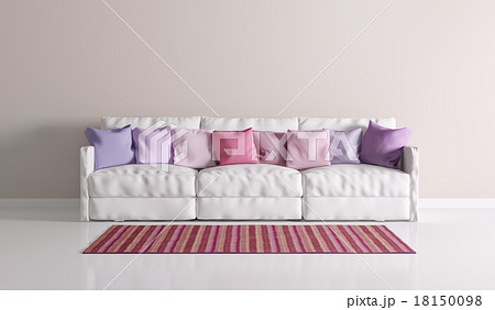 Modern interior with sofa and carpet 3d render 18150098