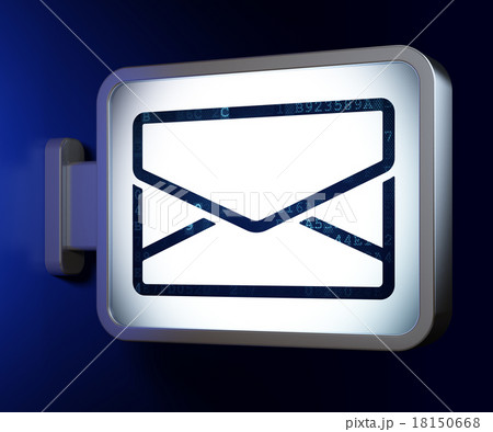 Finance concept: Email on billboard background 18150668