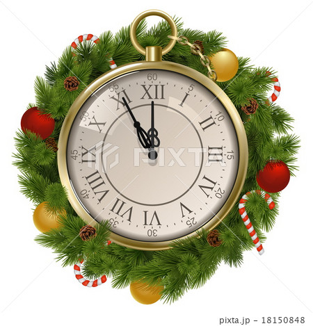 Vector New Year Concept with Clock 18150848