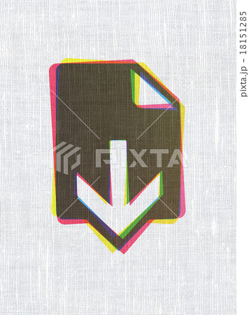 Web design concept: Download on fabric texture 18151285