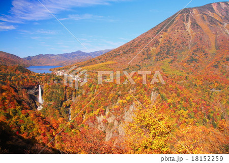 奥日光 明智平の紅葉の写真素材