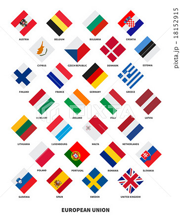 Member state of the European Union flags Rhombus 18152915