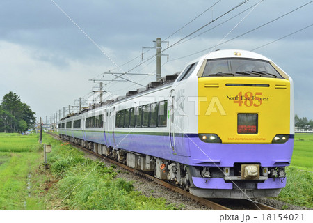 津軽海峡線　特急白鳥　485系 18154021