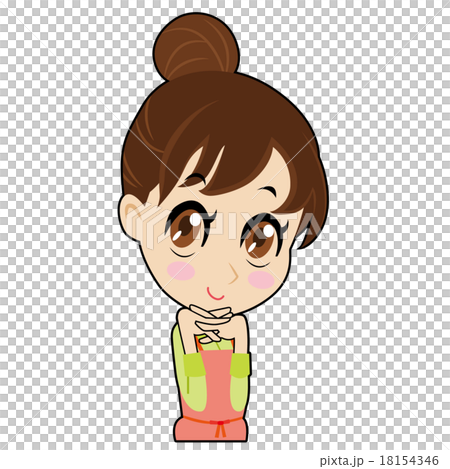 上目づかいの若い主婦 18154346