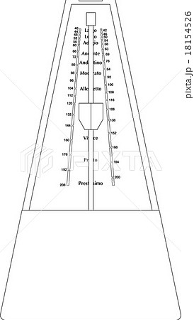 メトロノームイラストのイラスト素材 18154526 Pixta
