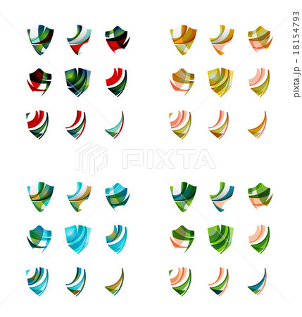 Set of company logotype branding designs, shield 18154793