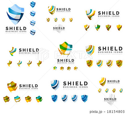 Set of company logotype branding designs, shield Set of company logotype branding designs, shield 18154803