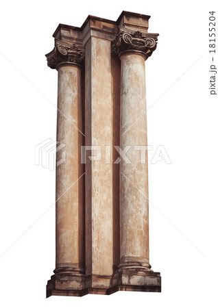 Greek architectural column isolated 18155204