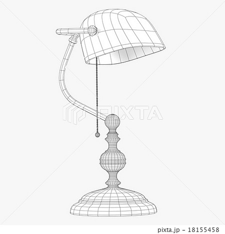 old-style lamp wireframe 18155458