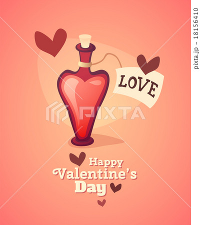 Cartoon love potion icon heart shaped with letter 18156410