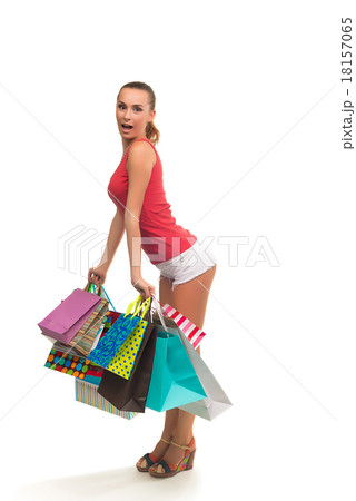 Girl on shopping. 18157065