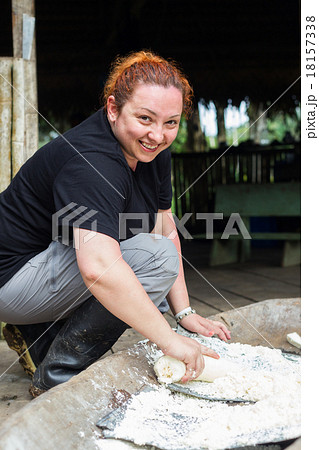 Cassava Preparation By Female Tourist 18157338