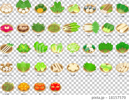 Winter vegetable · fruit salad set icon set 18157570