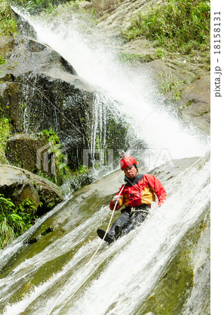 Canyoning Instructor Chamana Waterfall Canyoning Instructor Chamana Waterfall 18158131