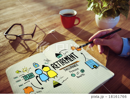 Businessman Retirement Qualification Sketch Working Concept 18161766
