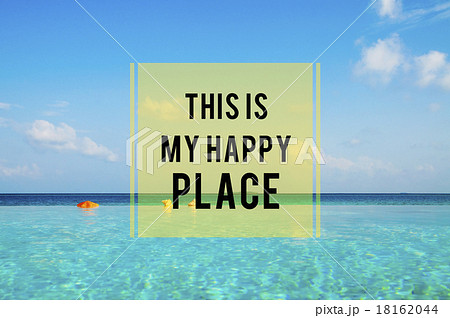 Summer Beach Happy Place Holiday Vacation Concept 18162044