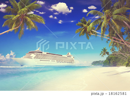 Cruise Beach Palm Tree Vacation Travel Holiday Concept 18162581