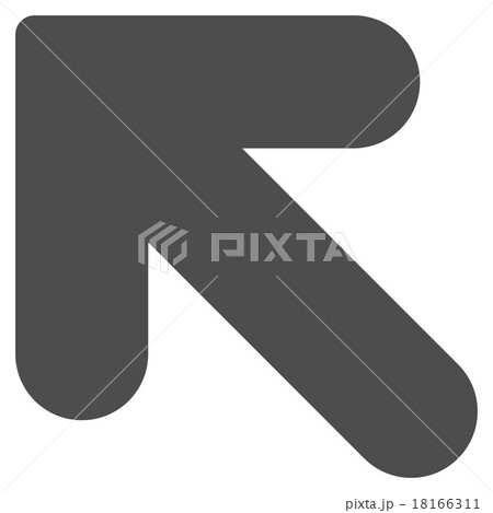Arrow Up Left flat gray color icon 18166311