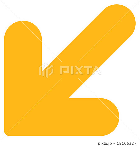 Arrow Down Left flat yellow color icon Arrow Down Left flat yellow color icon 18166327
