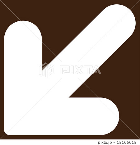 Arrow Down Left flat white color icon 18166618