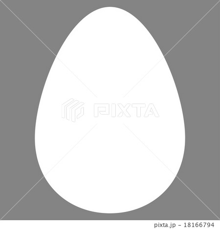 Egg flat white color icon Egg flat white color icon 18166794