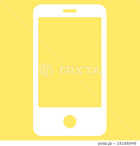 Smartphone flat white color icon 18166946