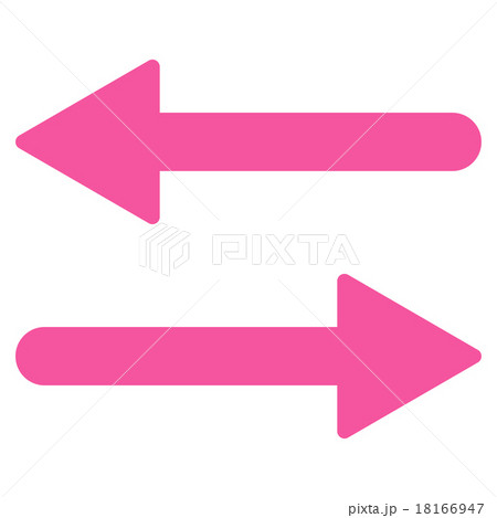 Arrows Exchange Horizontal flat pink color icon 18166947