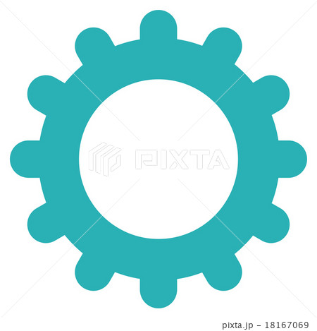 Gear flat cyan color icon 18167069