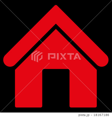 Home flat red color icon Home flat red color icon 18167186
