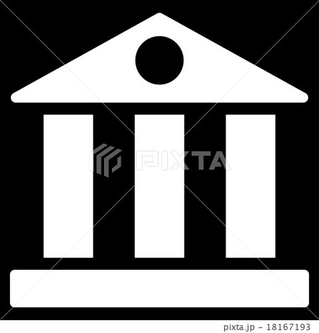 Bank flat white color icon Bank flat white color icon 18167193