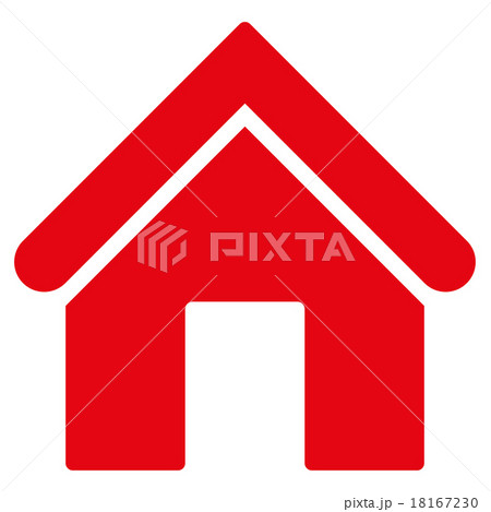 Home flat red color icon Home flat red color icon 18167230