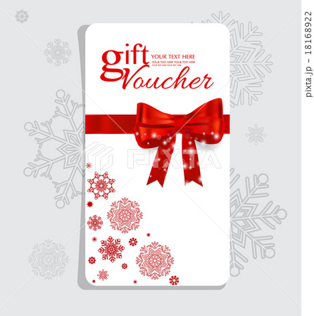 Holiday gift coupons with snowflake background, vector illustrat 18168922