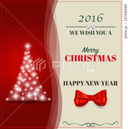 Merry Christmas Greeting Card, vector illustration. 18168988