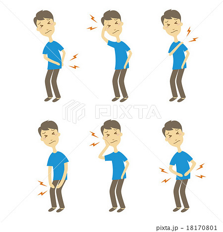 いろいろな病気の症状　若い男性 18170801