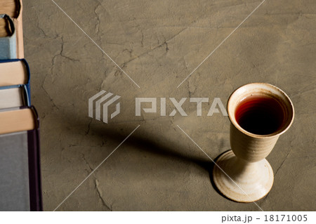 chalice of wine with books 18171005