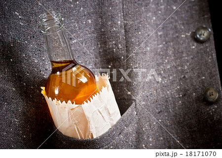 hard drinker hides a bottle 18171070