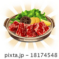 リアルすき焼き鍋　背景あり 18174548