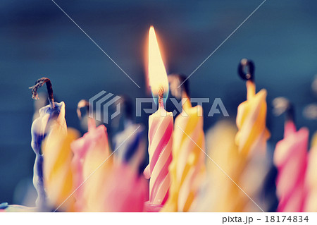 blowing out the candles of a cake 18174834