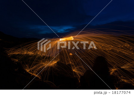 Motion Fire show amazing at night 18177074