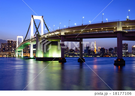 View of Tokyo Bay and Rainbow Bridge View of Tokyo Bay and Rainbow Bridge 18177106
