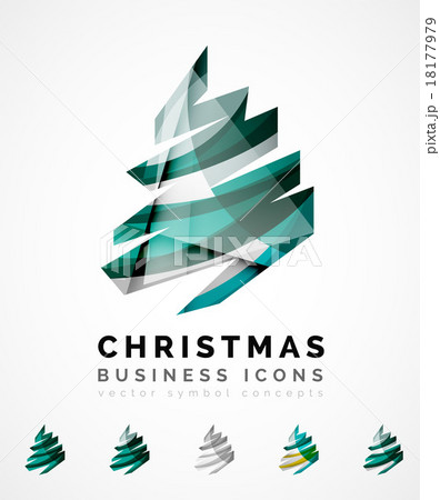 Set of abstract Christmas Tree Icons, business 18177979