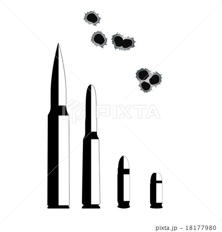 Bullet. Weapons Isolated on White Background 18177980