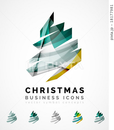 Set of abstract Christmas Tree Icons, business 18177981