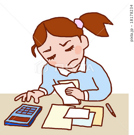 やりくりに苦労している女性 18178234