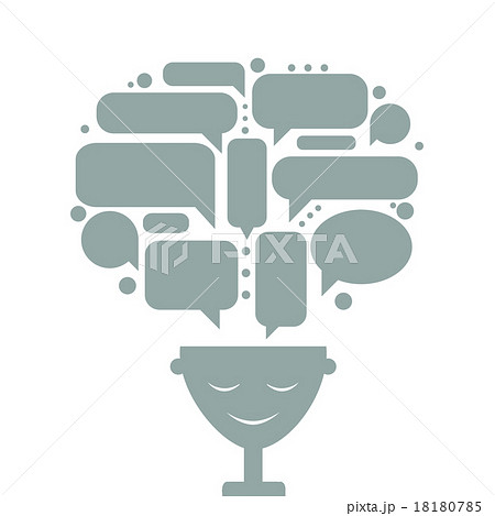 Human head and thoughts, concept design 18180785