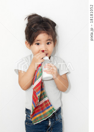 asian girl addict her textile and milk bottle 18181052