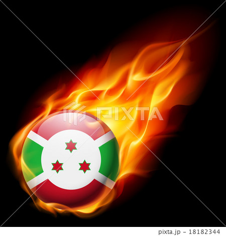 Round glossy icon of Burundi 18182344