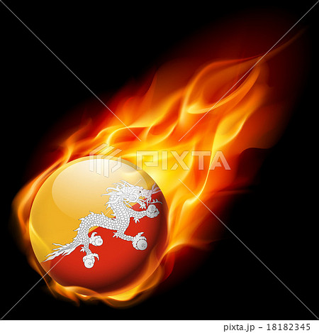 Round glossy icon of Bhutan 18182345