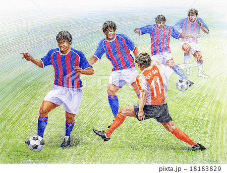 サッカー フットボールのイラスト素材 1819