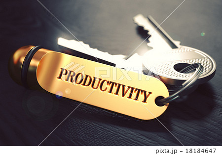 Productivity written on Golden Keyring. Productivity written on Golden Keyring. 18184647